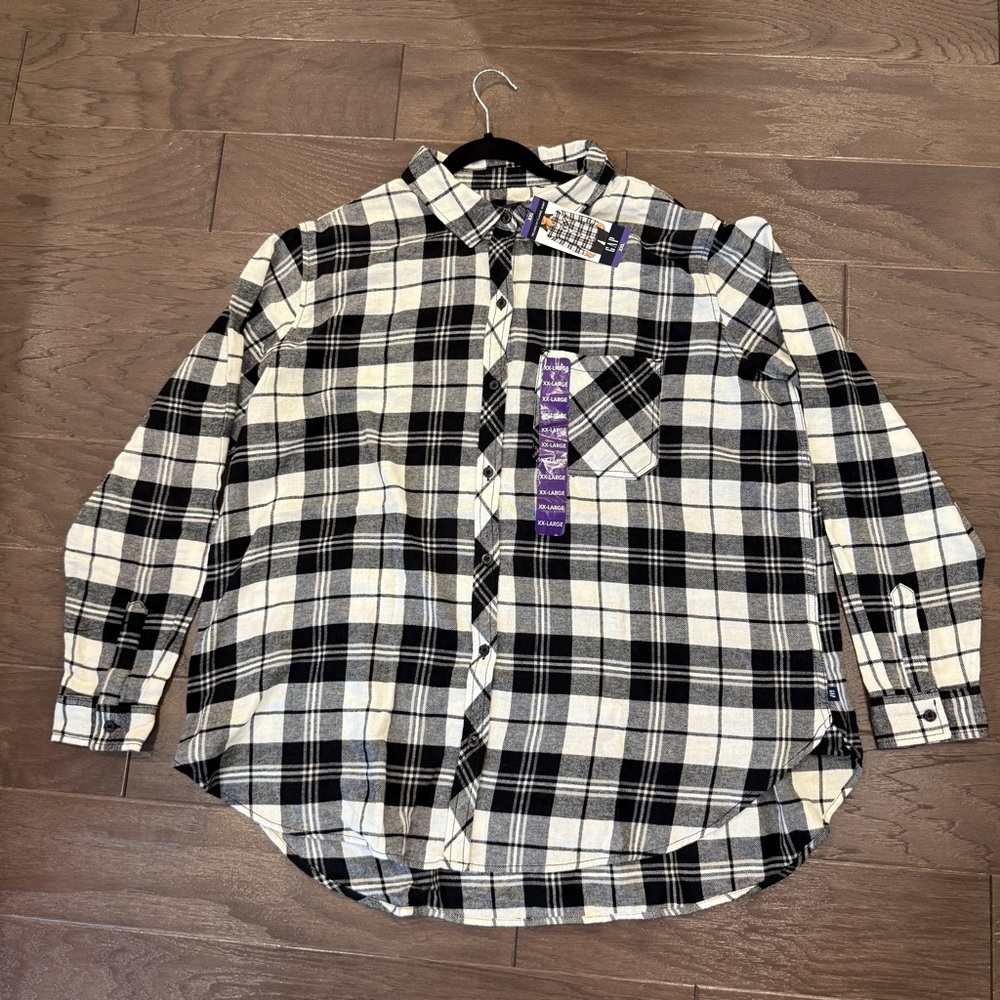 NWT GAP XXL Flannel Shirt – Soft Brushed Plaid Button Down